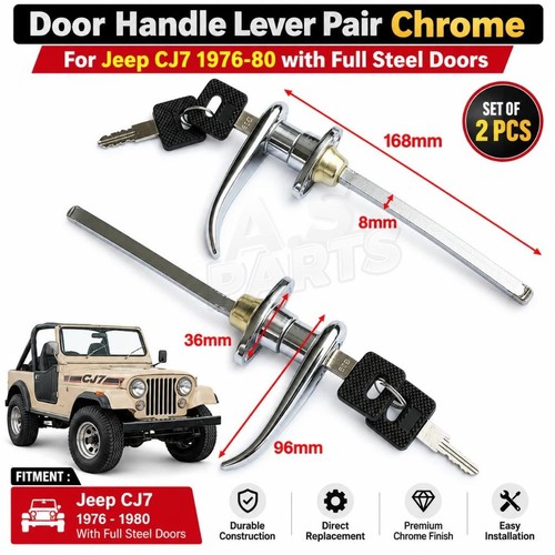 Door handle lever - lever, chrome