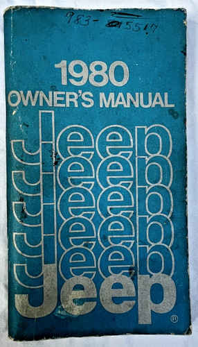 1980 jeep owner manual - owner's, cj5
