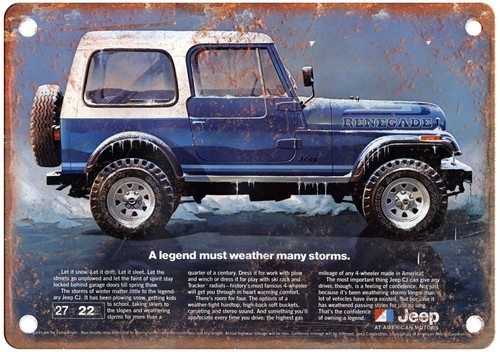Old auto jeep - ad, cj-7