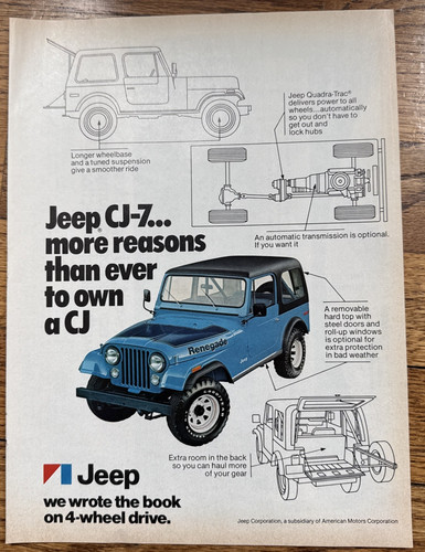 1977 jeep cj7 renegade - renegade, print