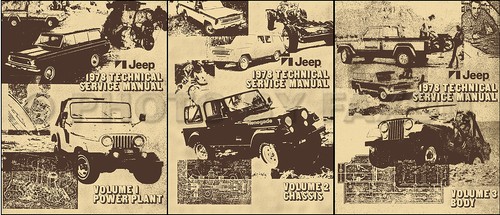 1978 jeep shop manual - set, cj