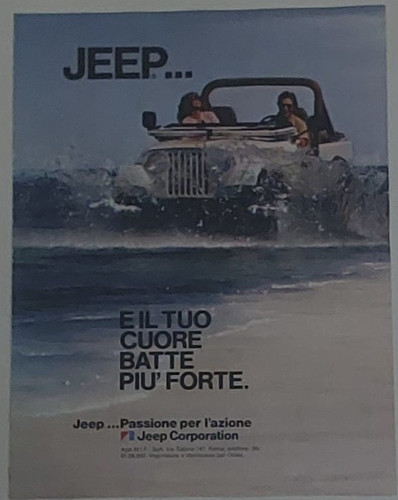 Advert advertising 1984 jeep - advertising,